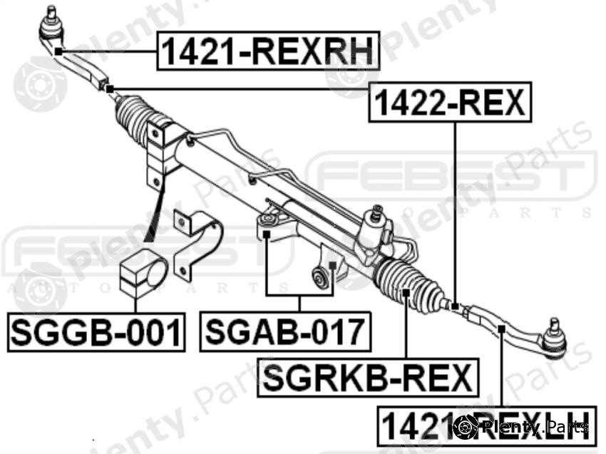  FEBEST part 1421REXLH Tie Rod End