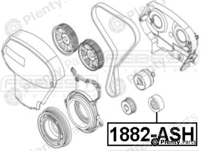  FEBEST part 1887-ASH (1887ASH) Deflection/Guide Pulley, timing belt
