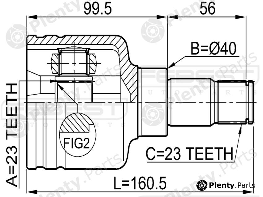  FEBEST part 2111-CB316LH (2111CB316LH) Joint, drive shaft
