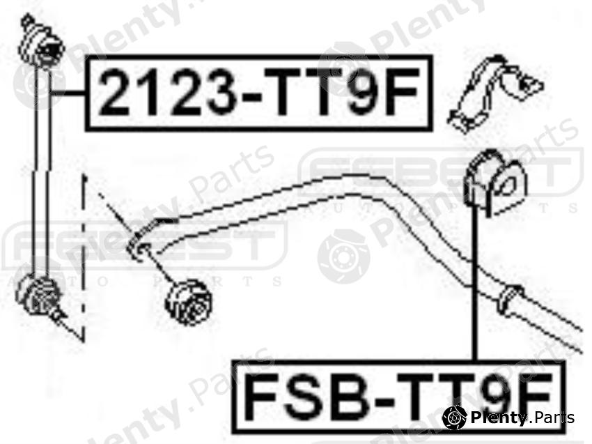  FEBEST part 2123-TT9F (2123TT9F) Rod/Strut, stabiliser