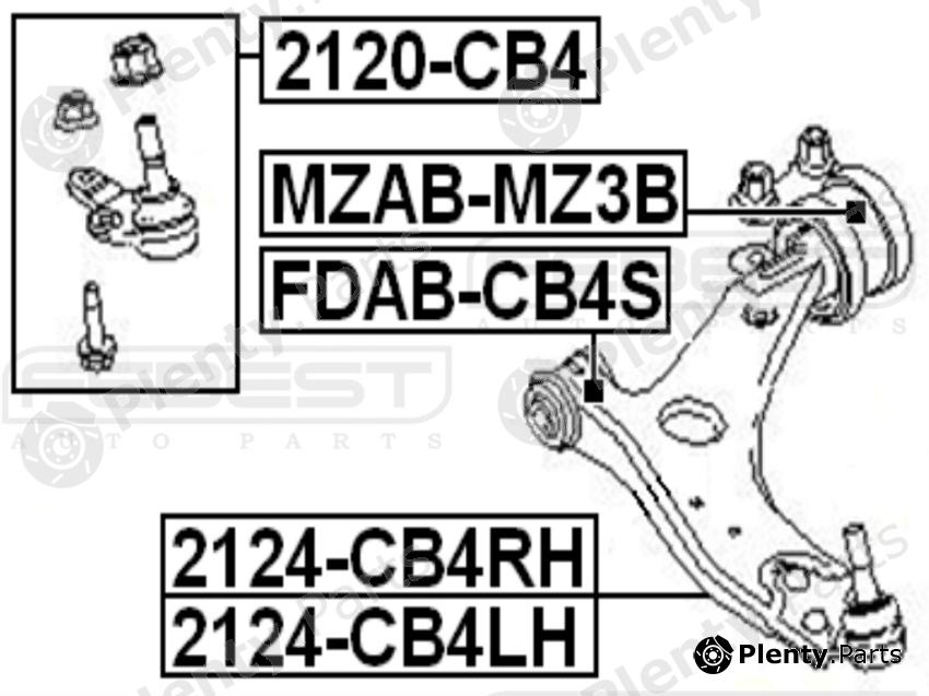  FEBEST part 2124-CB4RH (2124CB4RH) Track Control Arm
