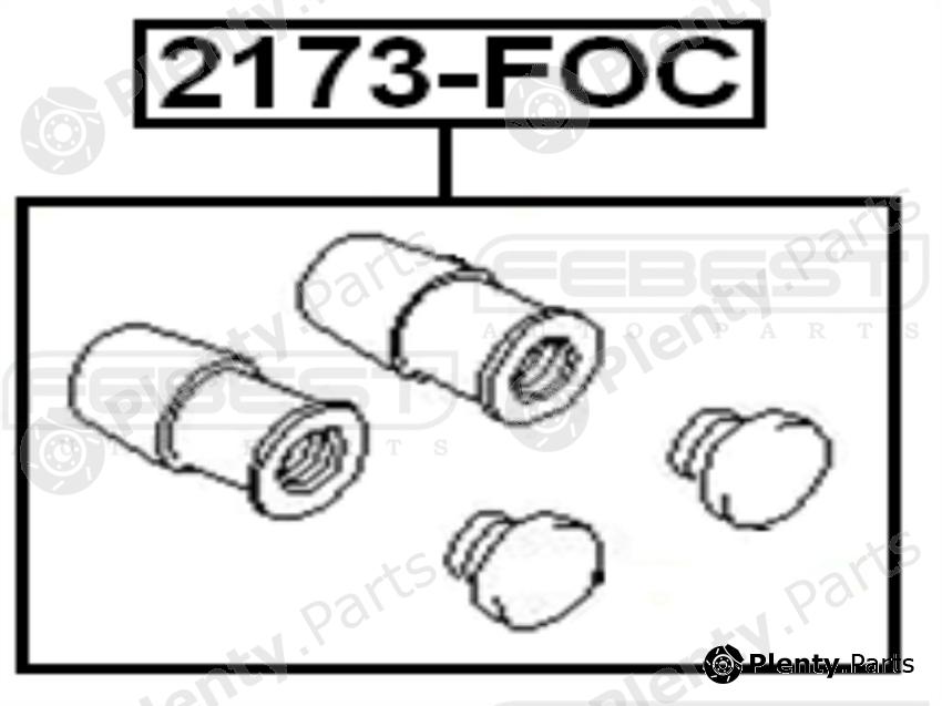  FEBEST part 2173-FOC (2173FOC) Bellow, brake caliper guide