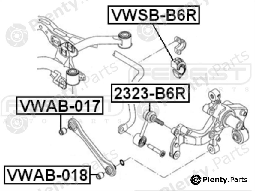  FEBEST part 2323-B6R (2323B6R) Rod/Strut, stabiliser