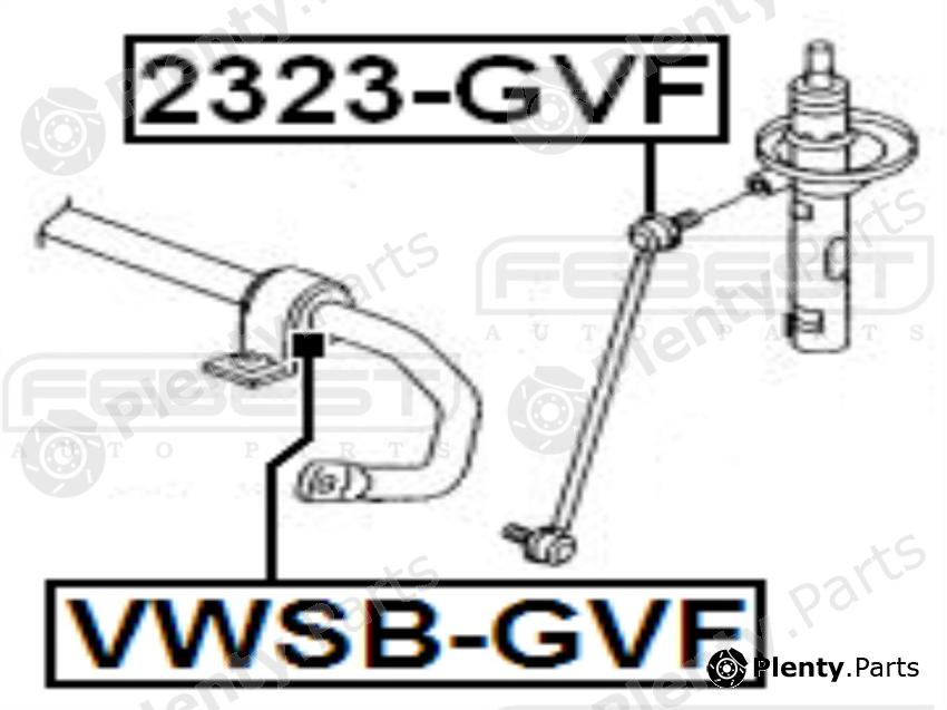  FEBEST part 2323-GVF (2323GVF) Rod/Strut, stabiliser