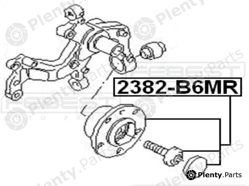 FEBEST part 2382-B6MR (2382B6MR) Wheel Hub