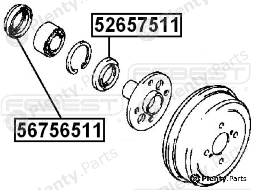  FEBEST part 56756511 Seal, wheel hub