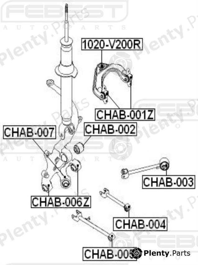  FEBEST part CHAB004 Control Arm-/Trailing Arm Bush