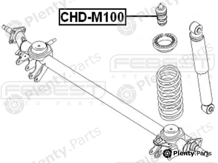  FEBEST part CHDM100 Shock Absorber