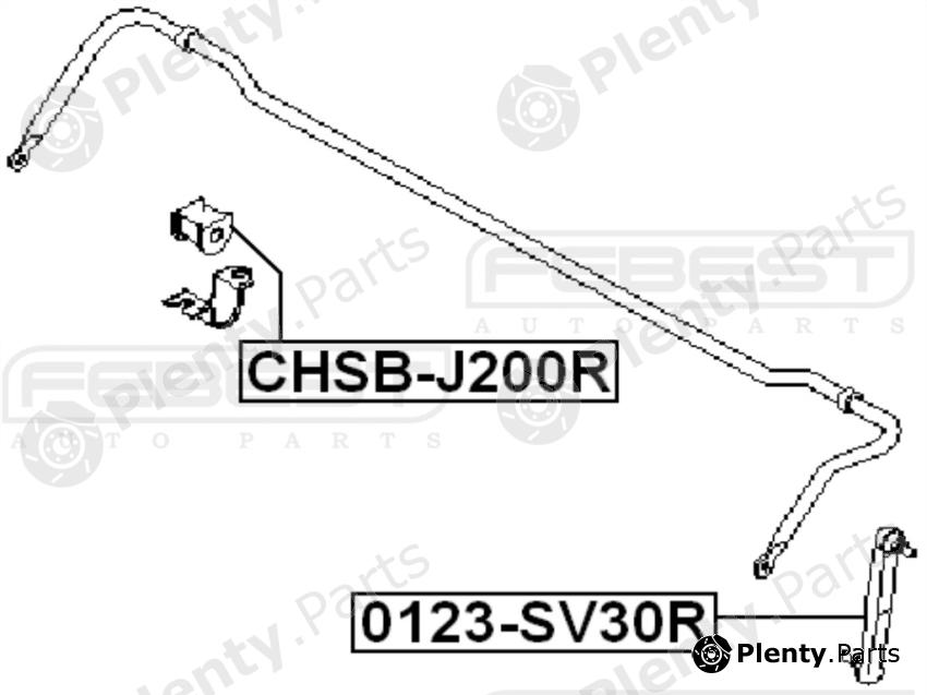  FEBEST part CHSB-J200R (CHSBJ200R) Stabiliser Mounting