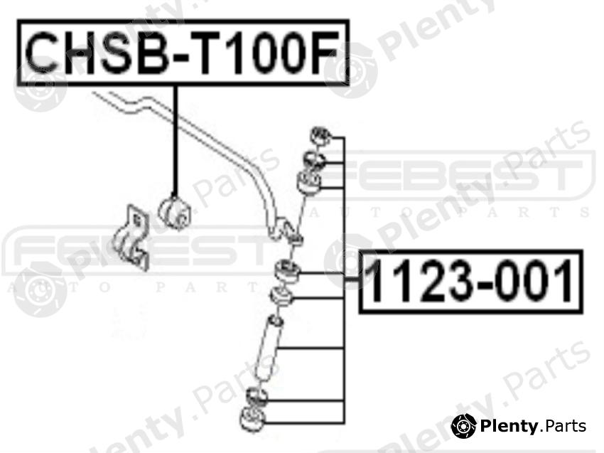  FEBEST part CHSB-T100F (CHSBT100F) Stabiliser Mounting
