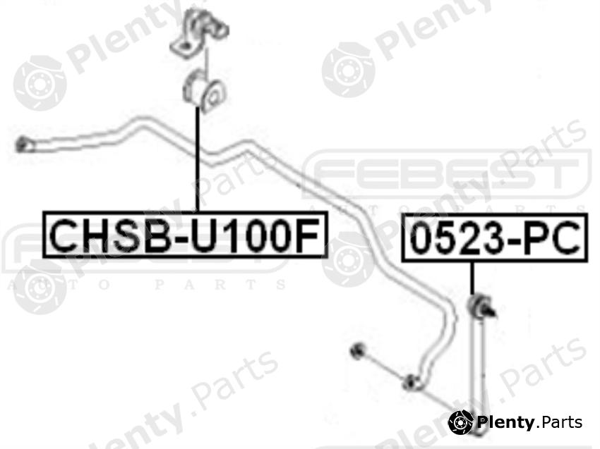  FEBEST part CHSB-U100F (CHSBU100F) Stabiliser Mounting