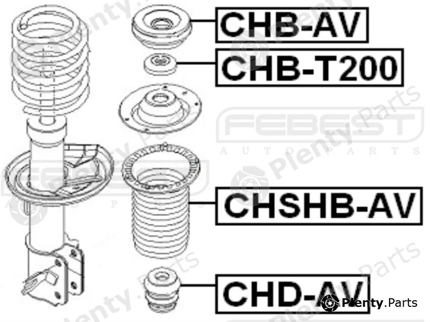  FEBEST part CHSHB-AV (CHSHBAV) Protective Cap/Bellow, shock absorber