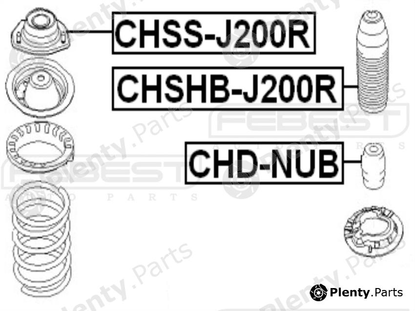  FEBEST part CHSHBJ200R Protective Cap/Bellow, shock absorber