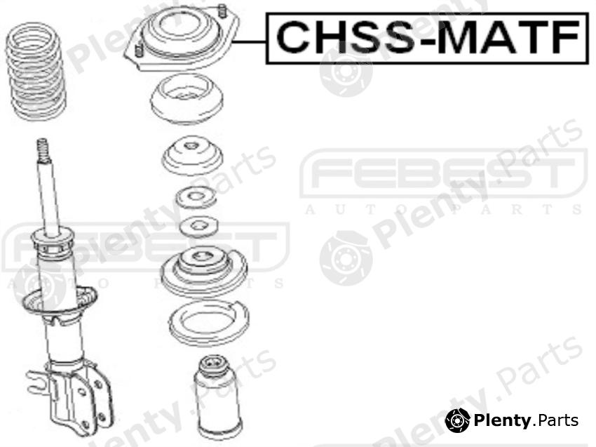  FEBEST part CHSSMATF Mounting, shock absorbers
