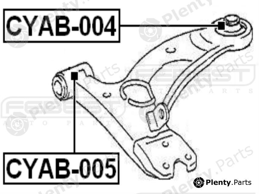  FEBEST part CYAB005 Control Arm-/Trailing Arm Bush