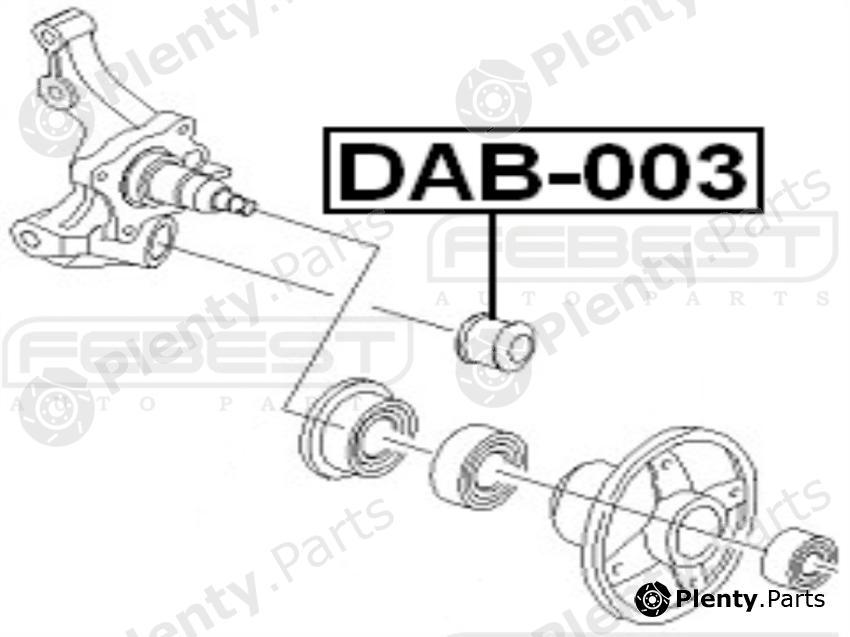  FEBEST part DAB003 Bush, shock absorber