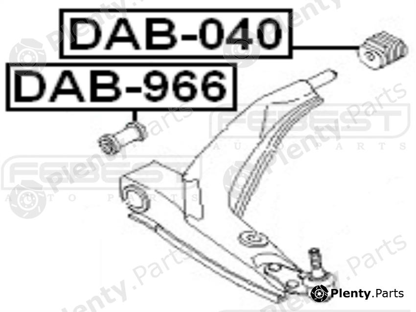  FEBEST part DAB-040 (DAB040) Control Arm-/Trailing Arm Bush