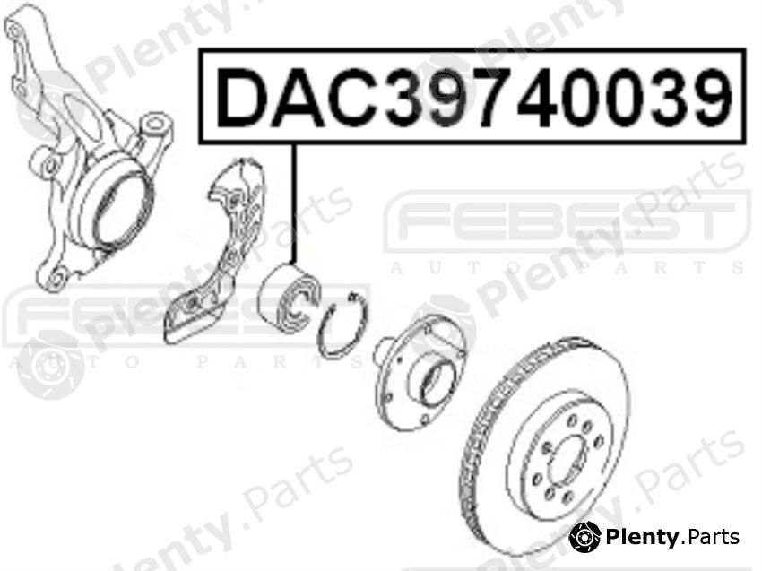  FEBEST part DAC39740039 Wheel Bearing