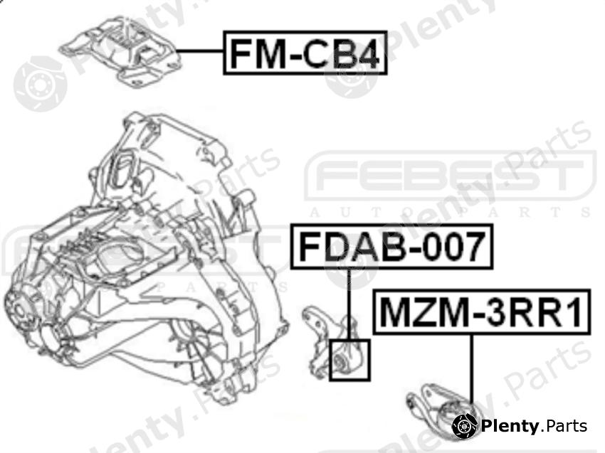  FEBEST part FDAB-007 (FDAB007) Mounting, automatic transmission