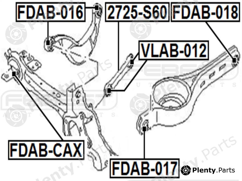  FEBEST part FDAB-017 (FDAB017) Control Arm-/Trailing Arm Bush