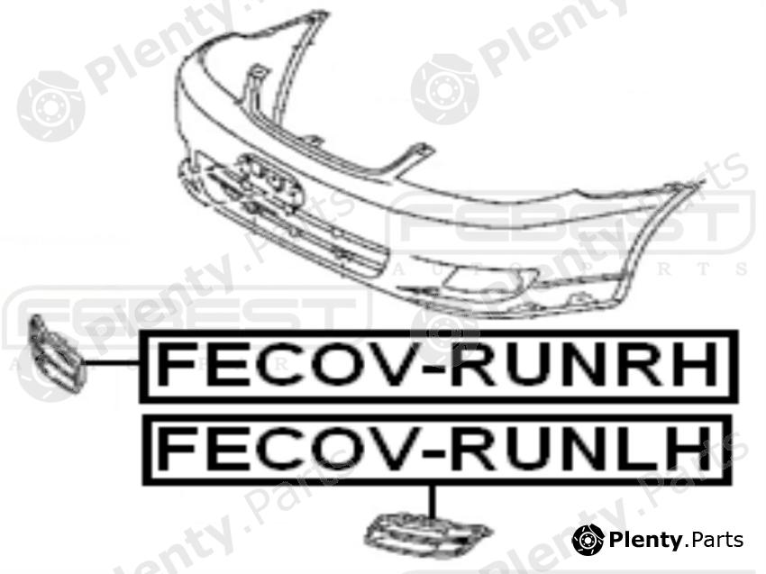  FEBEST part FECOVRUNRH Cap, fog light