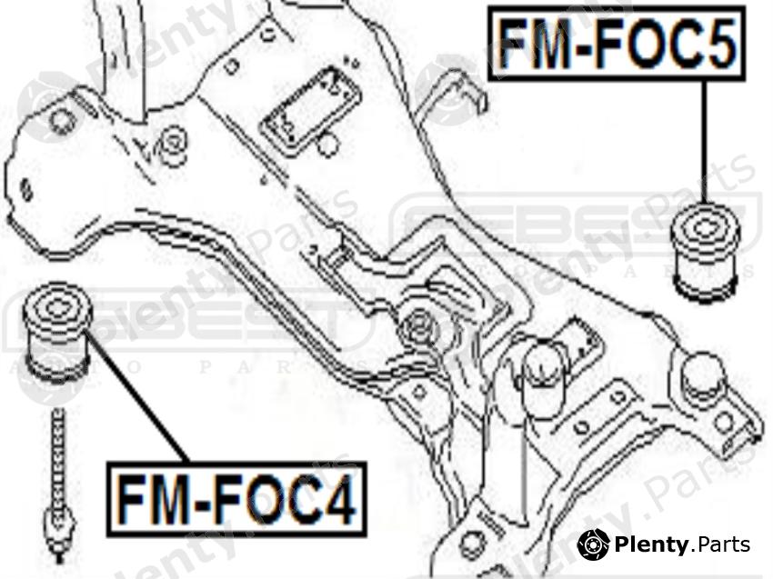  FEBEST part FMFOC4 Mounting, axle beam