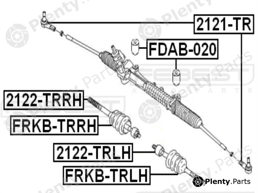  FEBEST part FRKB-TRLH (FRKBTRLH) Bellow, steering