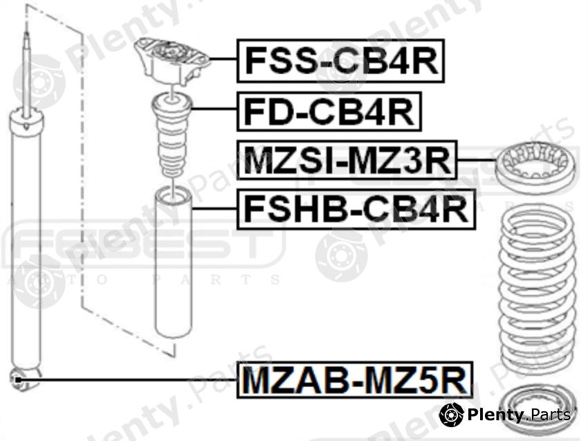  FEBEST part FSS-CB4R (FSSCB4R) Mounting, shock absorbers