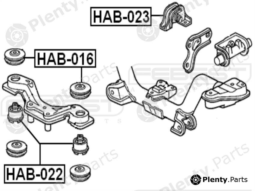  FEBEST part HAB-022 (HAB022) Mounting, differential