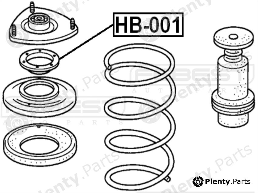  FEBEST part HB001 Anti-Friction Bearing, suspension strut support mounting