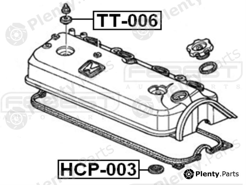  FEBEST part HCP-003 (HCP003) Sealing Ring, spark plug shaft