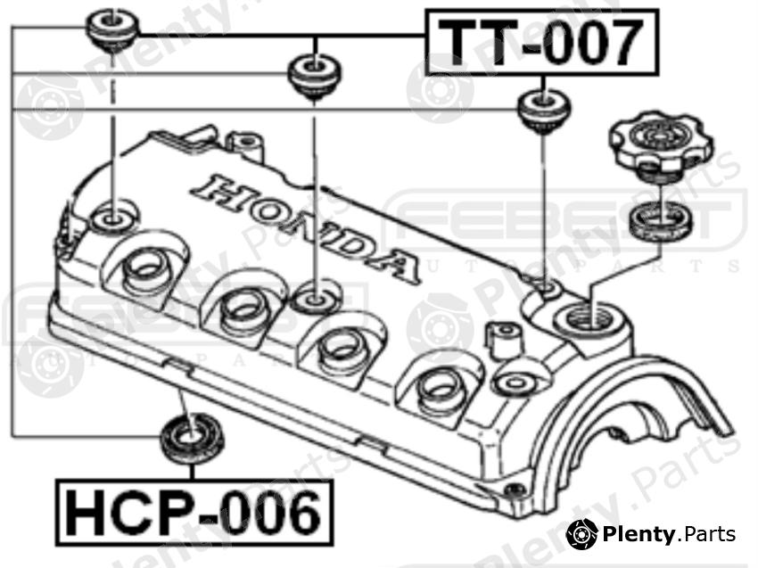  FEBEST part HCP006 Sealing Ring, spark plug shaft