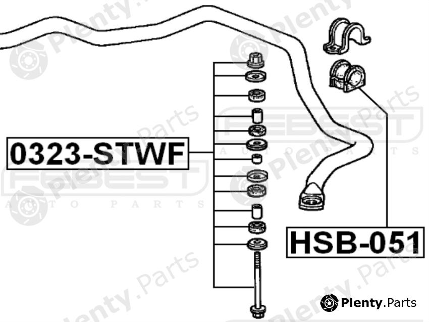  FEBEST part HSB051 Stabiliser Mounting
