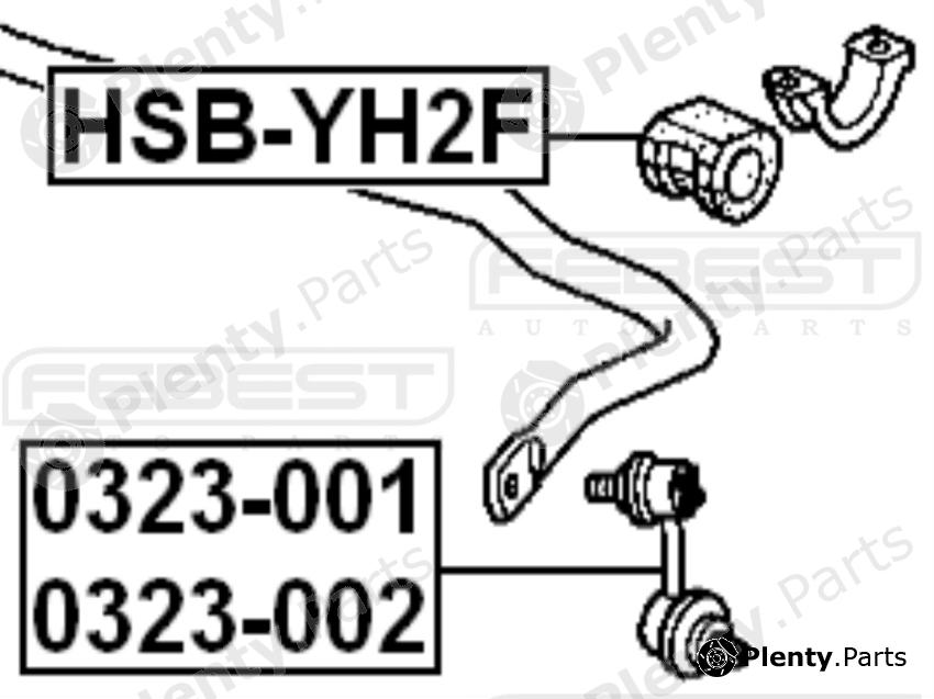  FEBEST part HSB-YH2F (HSBYH2F) Stabiliser Mounting