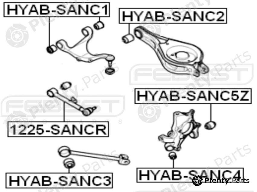  FEBEST part HYABSANC4 Bush, control arm mounting