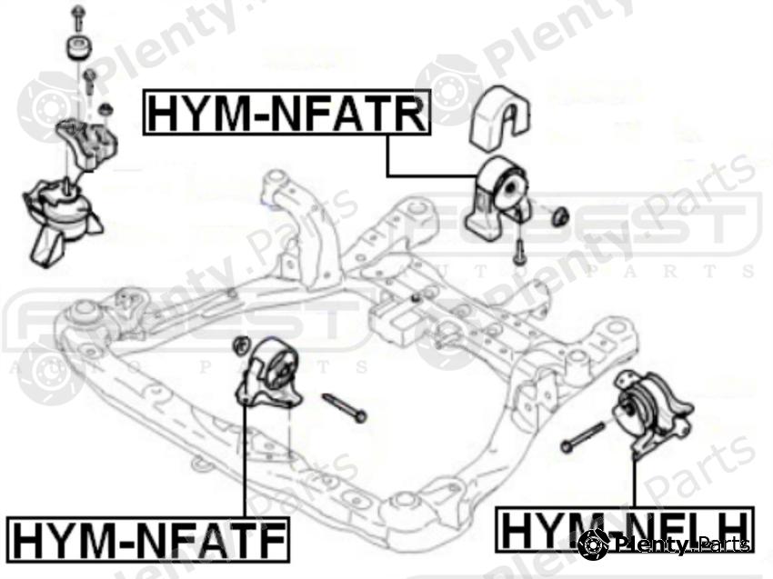  FEBEST part HYM-NFATR (HYMNFATR) Engine Mounting