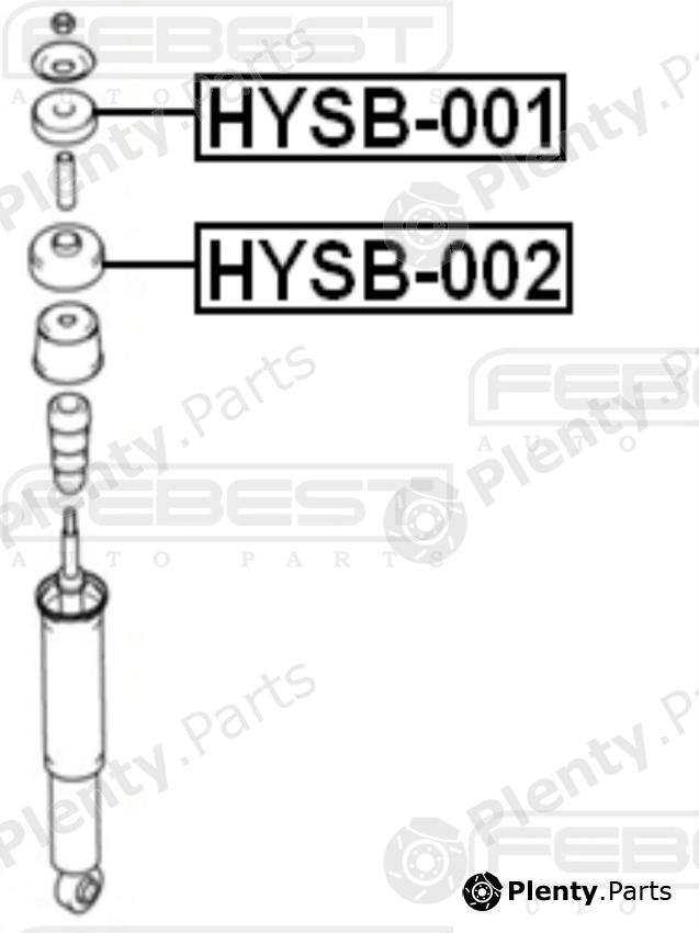  FEBEST part HYSB-002 (HYSB002) Spacer Bush, shock absorber