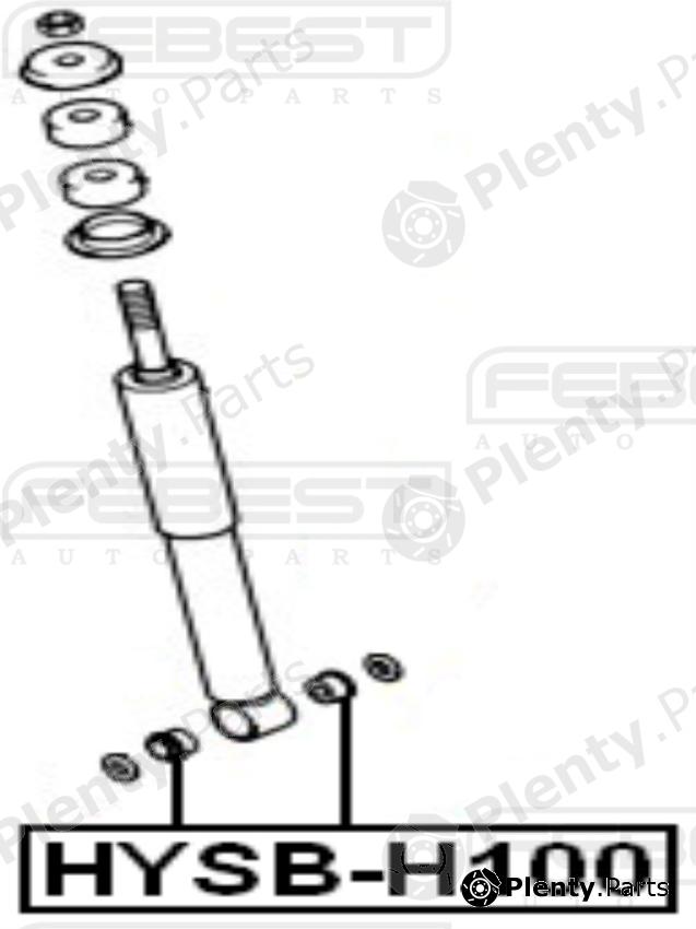  FEBEST part HYSB-H100 (HYSBH100) Spacer Bush, shock absorber