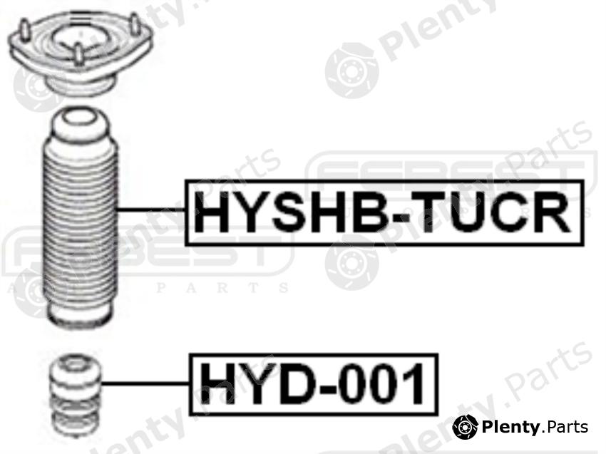  FEBEST part HYSHB-TUCR (HYSHBTUCR) Protective Cap/Bellow, shock absorber