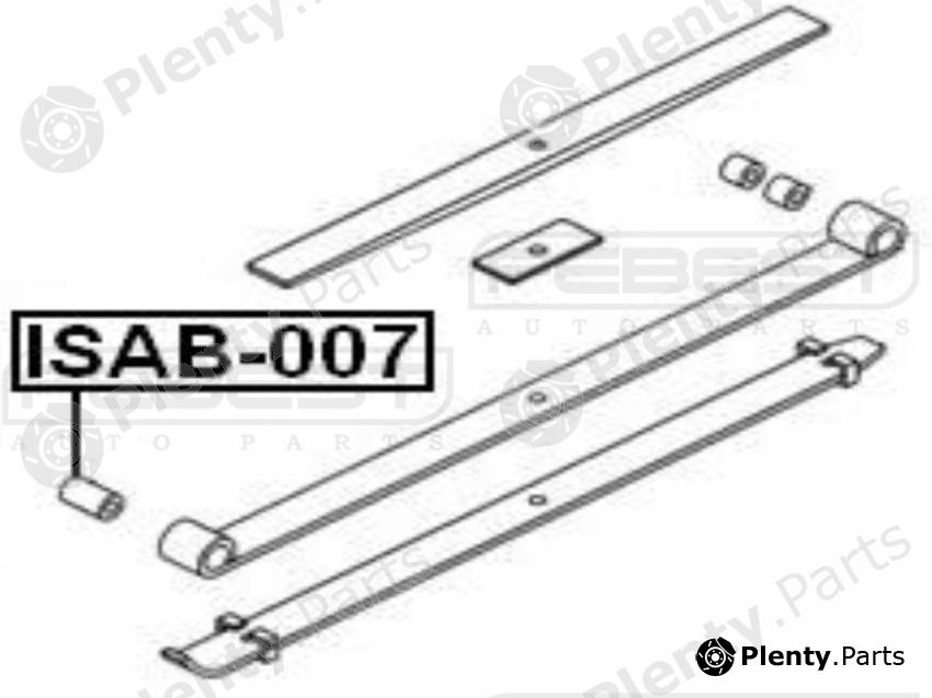  FEBEST part ISAB007 Bush, leaf spring