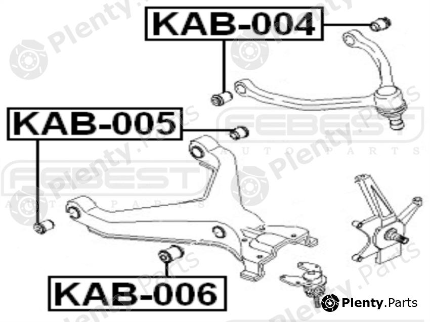  FEBEST part KAB004 Control Arm-/Trailing Arm Bush