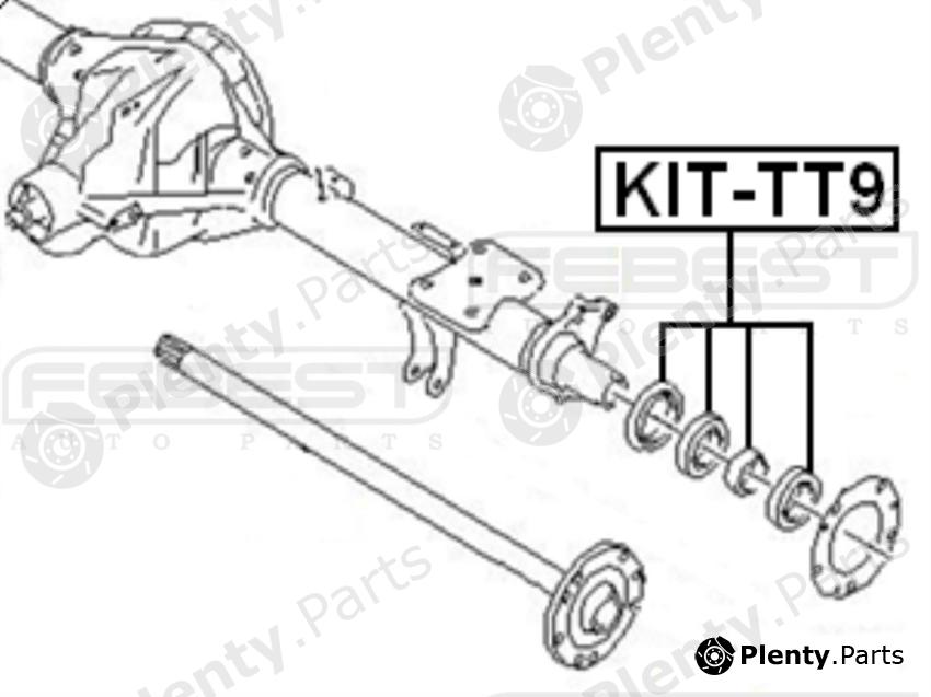  FEBEST part KIT-TT9 (KITTT9) Bearing, drive shaft