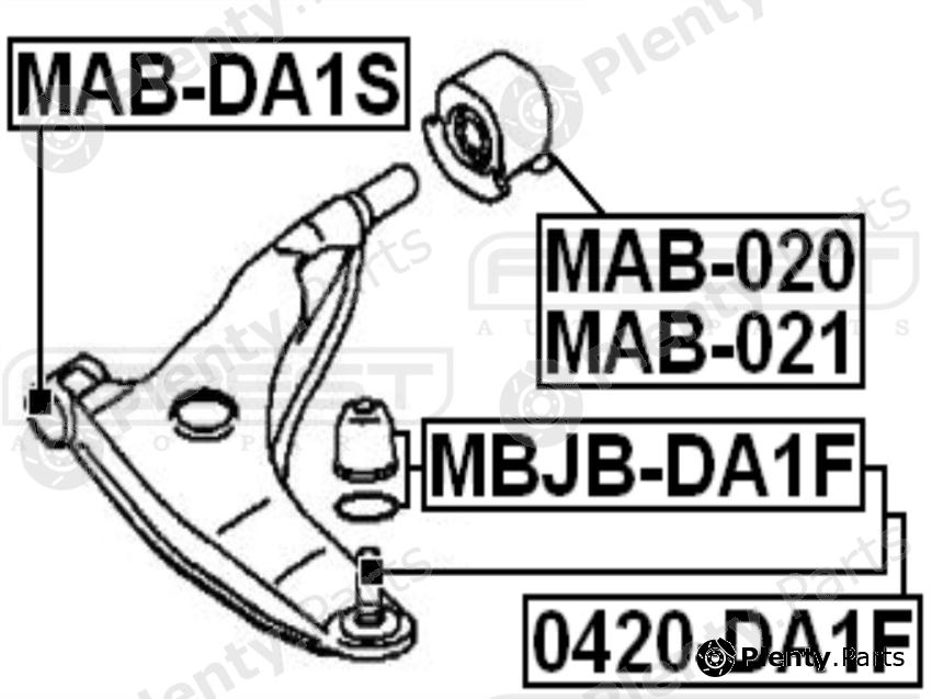  FEBEST part MABDA1S Control Arm-/Trailing Arm Bush