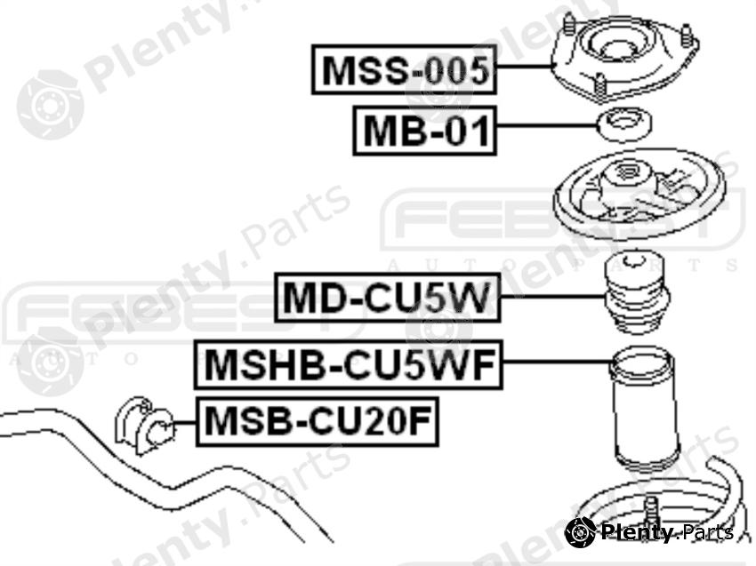  FEBEST part MDCU5W Shock Absorber