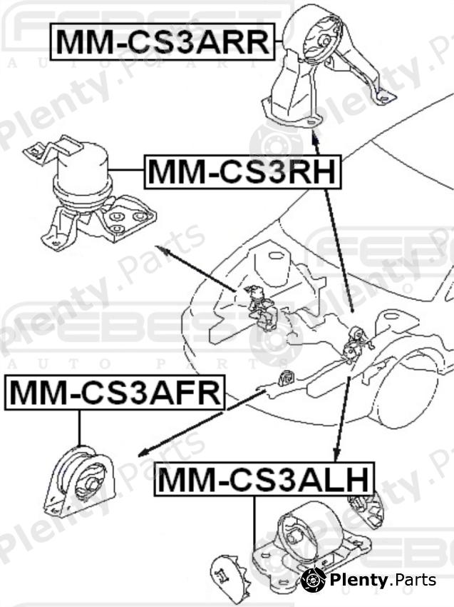  FEBEST part MMCS3ALH Engine Mounting