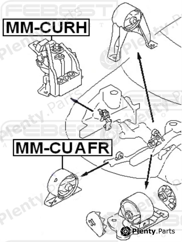  FEBEST part MMCURH Engine Mounting