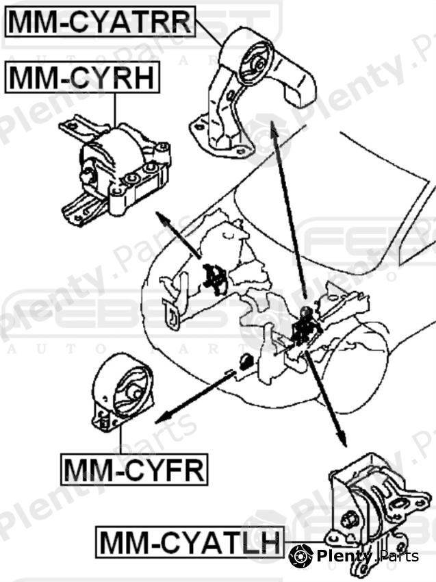  FEBEST part MM-CYATRR (MMCYATRR) Engine Mounting