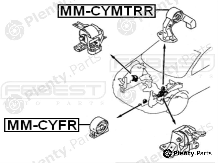  FEBEST part MM-CYMTRR (MMCYMTRR) Engine Mounting