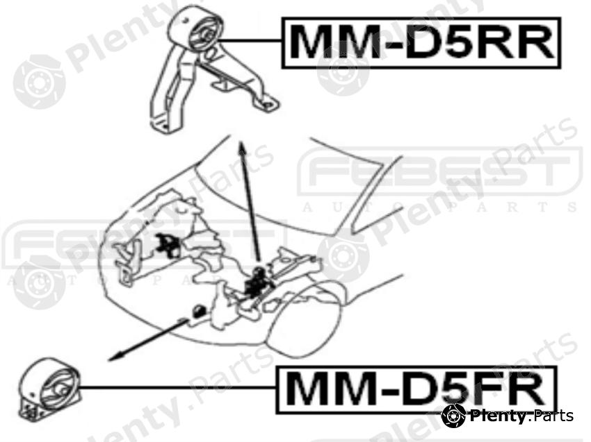  FEBEST part MMD5FR Engine Mounting
