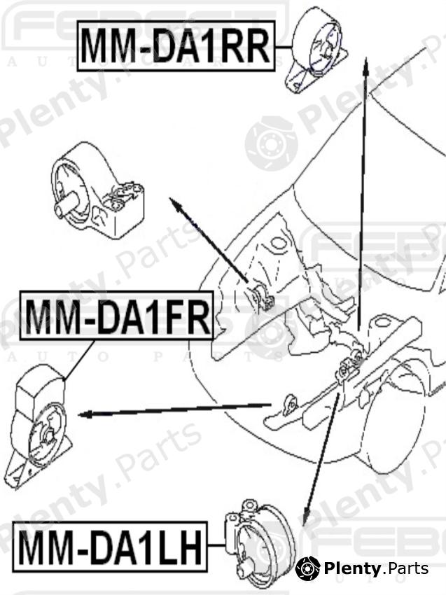  FEBEST part MMDA1FR Engine Mounting